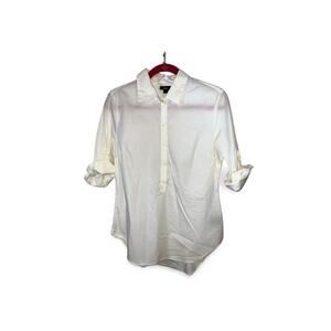 Mossimo White Button Up Shirt Size M